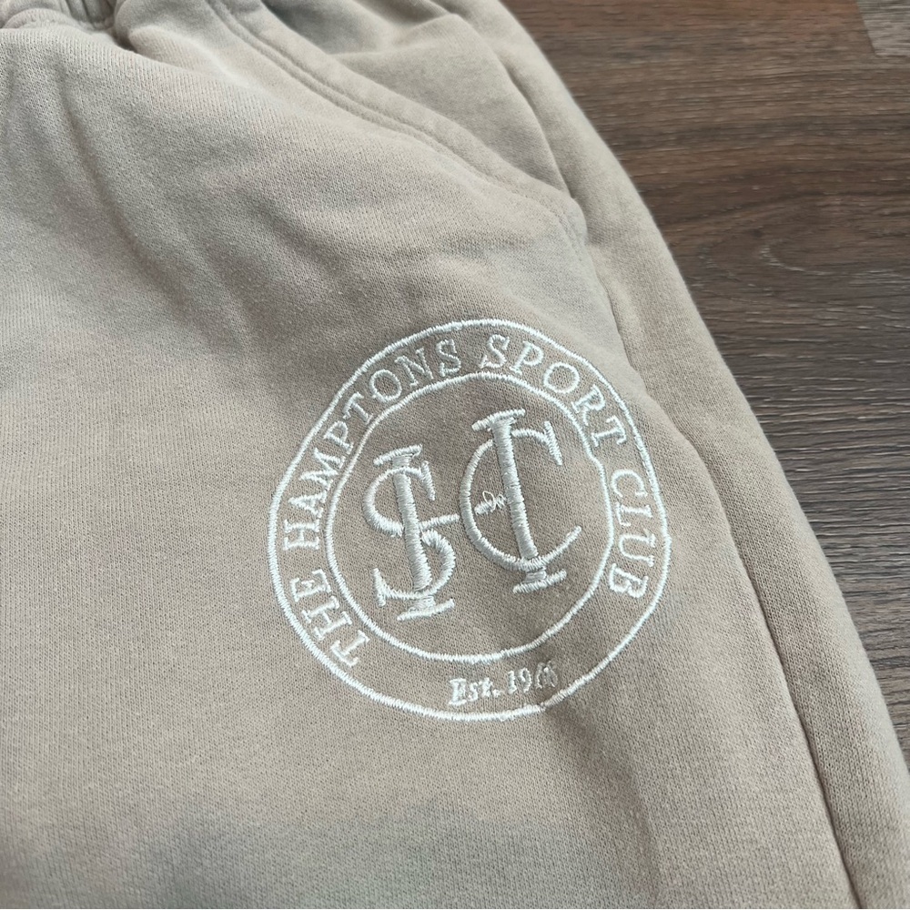 Abercrombie & Fitch Cream Sweatpants Size Small Joggers Hampton Sport Club - Picture 3 of 10